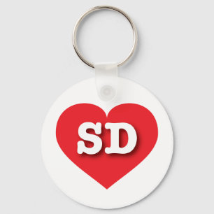 South Dakota Red Heart - I kärlek SD Nyckelring