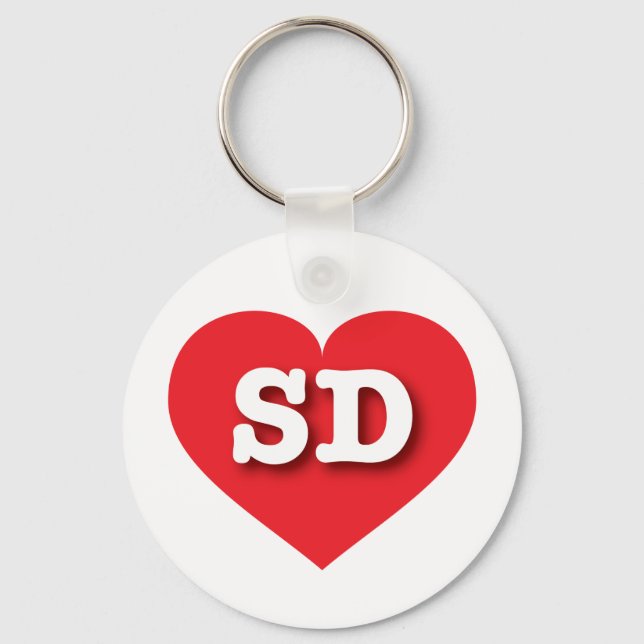 South Dakota Red Heart - I kärlek SD Nyckelring (Framsida)