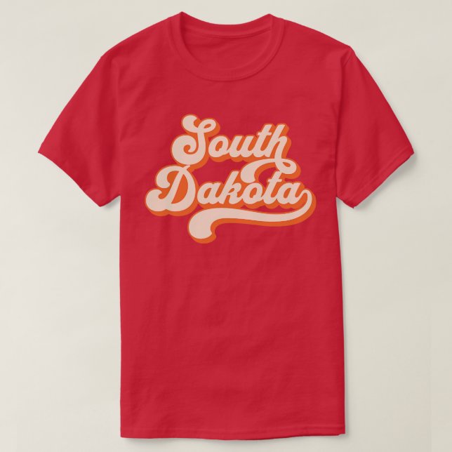 South Dakota Retro T Shirt (Design framsida)