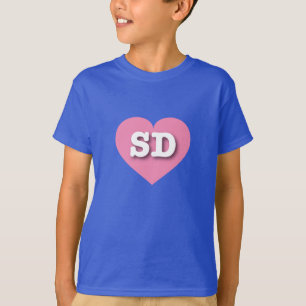 South Dakota Rosa Heart - I kärlek SD T-shirt