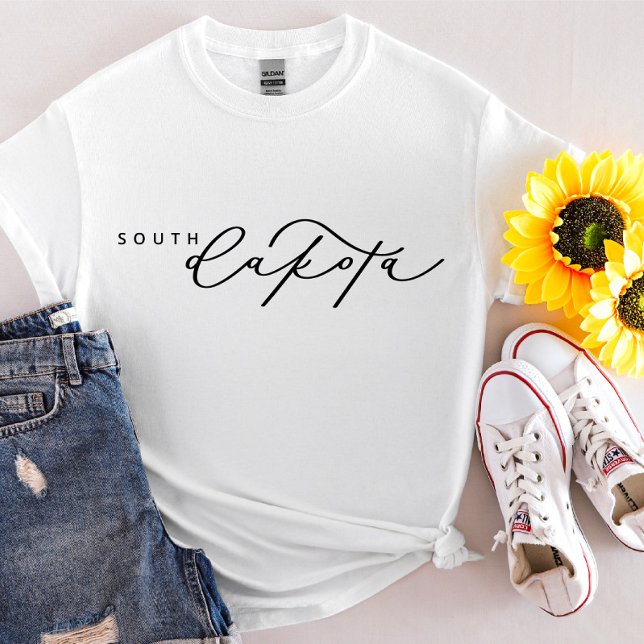 South Dakota Script State Women's T-Shirt (Skapare uppladdad)