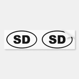 South Dakota SD oval Bildekal