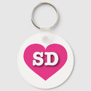 South Dakota Shock rosa Heart - I kärlek SD Nyckelring
