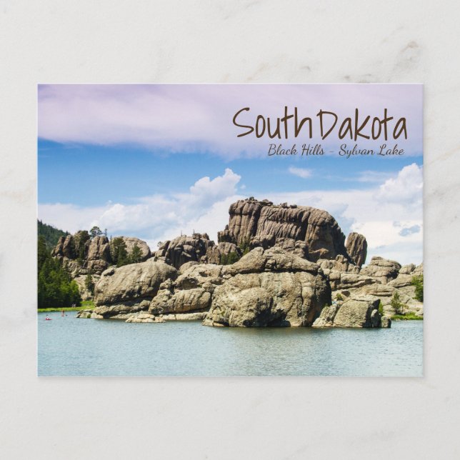 South Dakota Sjö Sylvan Postcard Vykort (Framsida)