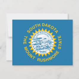 South Dakota State Flag Golden Rays Souvenir Vykort