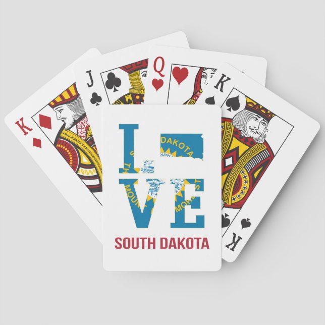 South Dakota State Kärlek USA Casinokort (Baksidan)