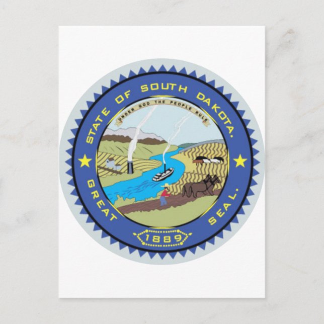 South Dakota State Seal Vykort (Framsida)