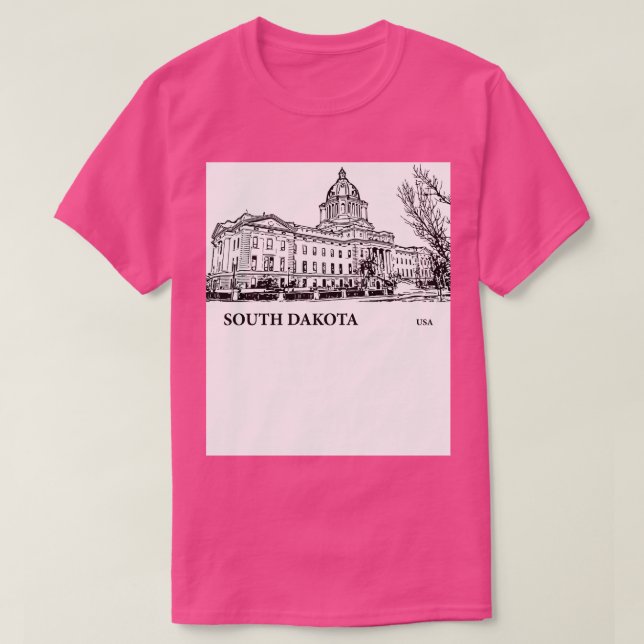 South Dakota State USA 2 T Shirt (Design framsida)
