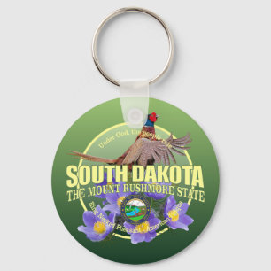 South Dakota statlig fågel & blomma Nyckelring