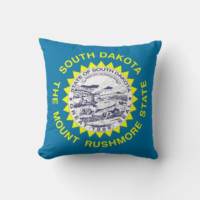 South Dakota Statlig flagga American MoJo Pillow Kudde (Framsida)