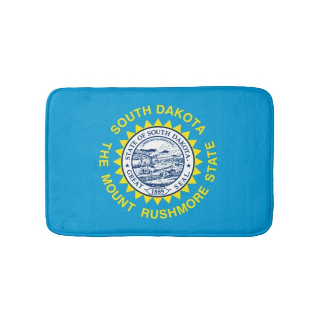 South Dakota Statlig flagga Design Badrumsmatta (Framsidan)
