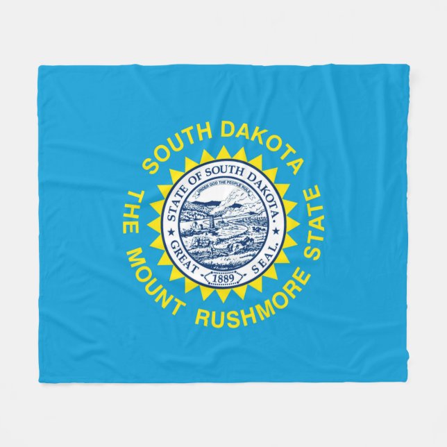 South Dakota Statlig flagga Design Fleecefilt (Framsidan (Horisontell))
