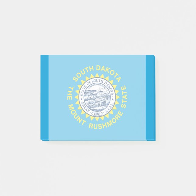 South Dakota Statlig flagga Design Post-it Block (Framsida)