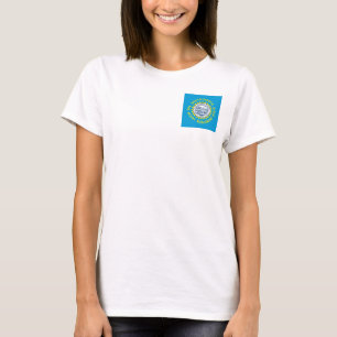 South Dakota Statlig flagga Design Tee Shirt
