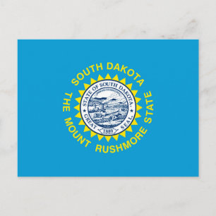 South Dakota Statlig flagga Design Vykort