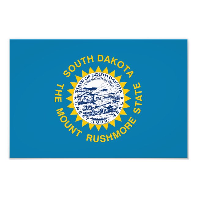 South Dakota Statlig flagga Fototryck (Framsidan)