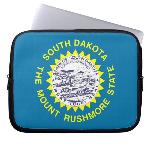 South Dakota Statlig flagga Laptop sleeve (Framsidan)