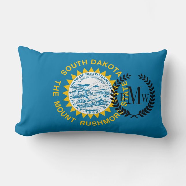 South Dakota Statlig flagga Lumbarkudde (Framsida)