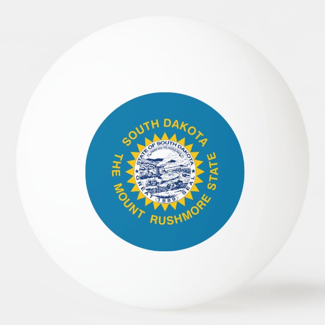 South Dakota Statlig flagga Pingisboll (Framsidan)