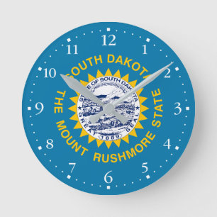 South Dakota Statlig flagga Rund Klocka