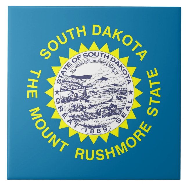 South Dakota Statlig flagga Tile Kakelplatta (Framsidan)