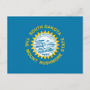 South Dakota Statlig flagga Vykort