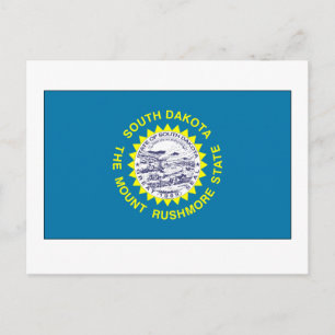 South Dakota Statlig flagga Vykort