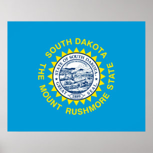 South Dakota statlig flaggadesign Poster