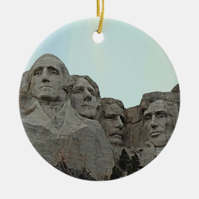 South Dakota statliga Mount Rushmore Julgransprydnad Keramik (Framsidan)