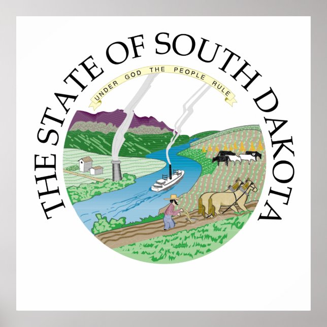 South Dakota-tecken Poster (Framsidan)
