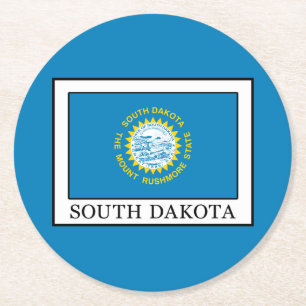 South Dakota Underlägg Papper Rund