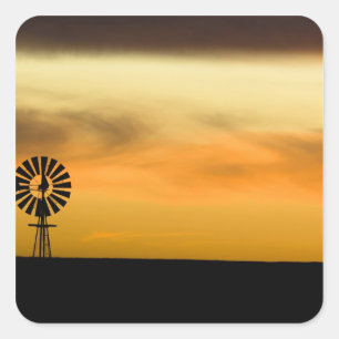 South Dakota, USA. Fyrkantigt Klistermärke