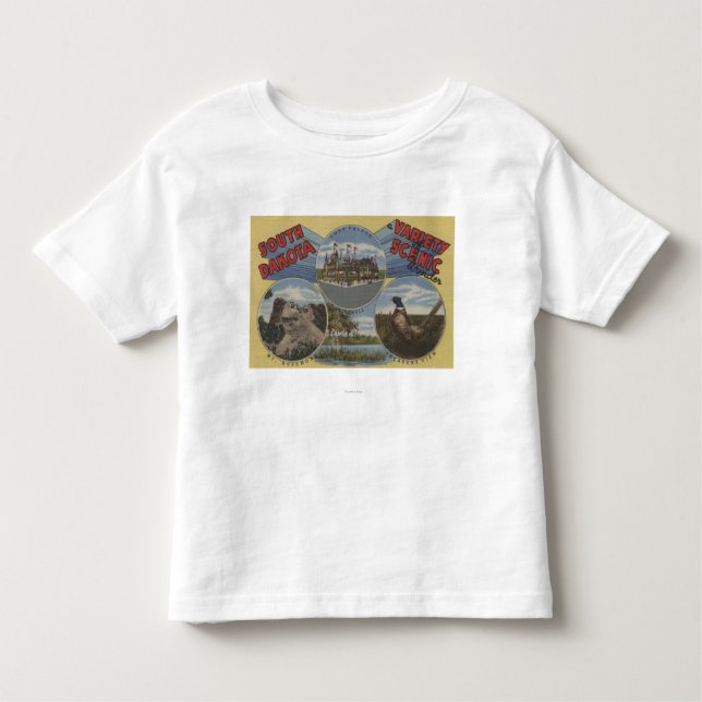 South Dakota - variation av scenisk under T Shirt (Framsida)