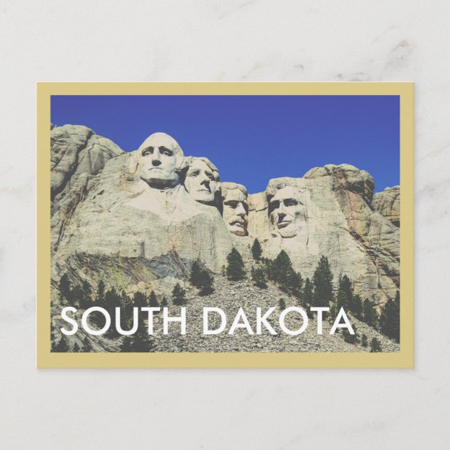 South Dakota Vintage Reseskylt Vykort (Framsida)