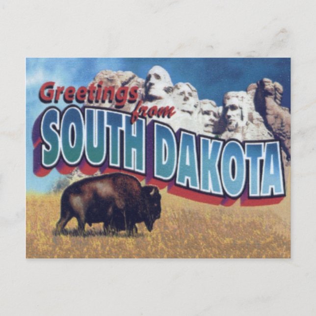 South Dakota vykort (Framsida)