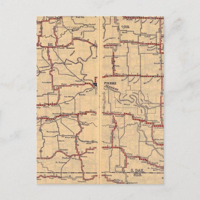 South Dakota Vykort (Framsida)