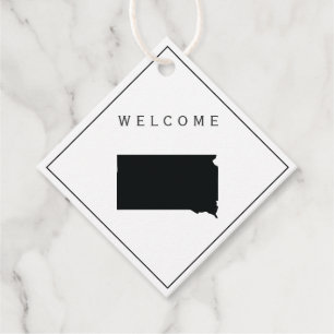 South Dakota Welcome Bag Gift Märkre Bröllop Helg Gåvor Etiketter
