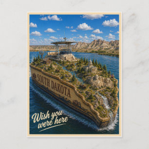 South Dakota Wish You Were Here State-serien Vykort
