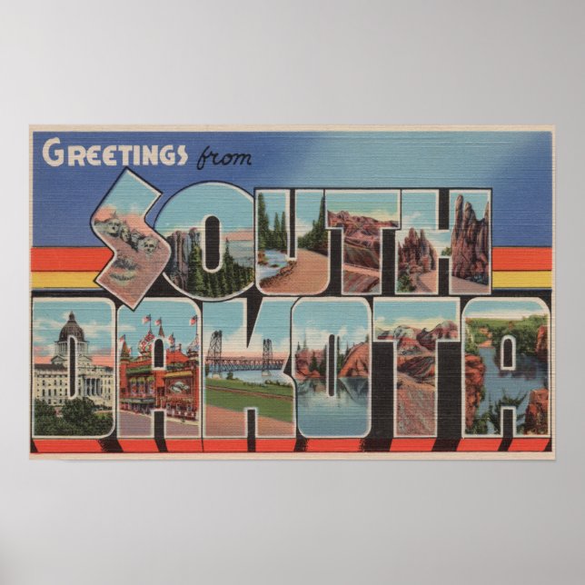South DakotaLarge Brev ScenesSouth Dakota Poster (Framsidan)