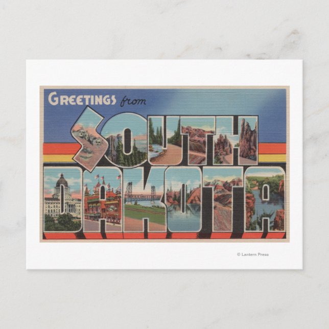 South DakotaLarge Brev ScenesSouth Dakota Vykort (Framsida)