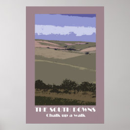 South Downs 1920s-stil retro poster