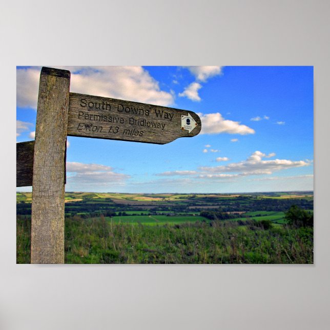 South Downs Beacon Backe Hampshire England Poster (Framsidan)