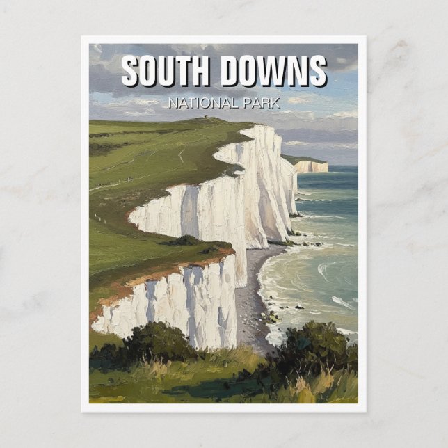 South Downs National Park England Travel Vykort (Framsida)