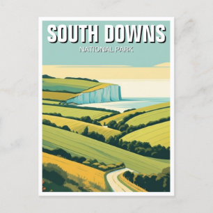 South Downs National Park England Travel Vykort