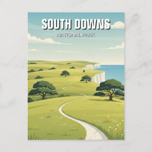 South Downs National Park England Travel Vykort