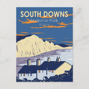 South Downs National Park Seven Sisters England Vykort