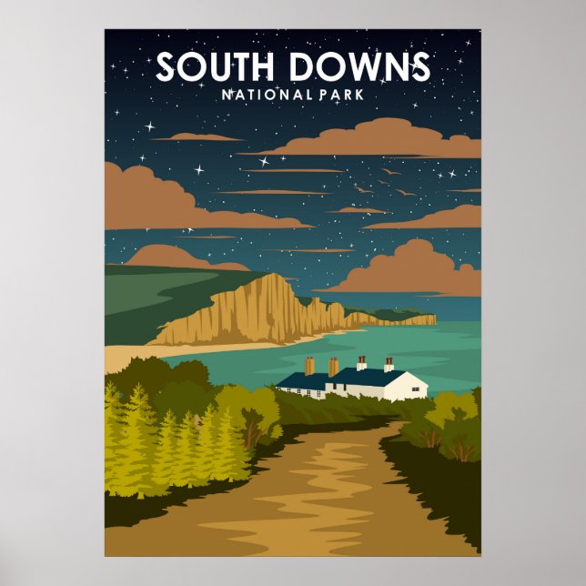 South Downs National Park Travel Poster (Framsidan)