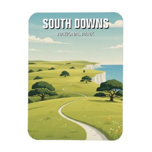South Downs nationalpark England Resa Magnet