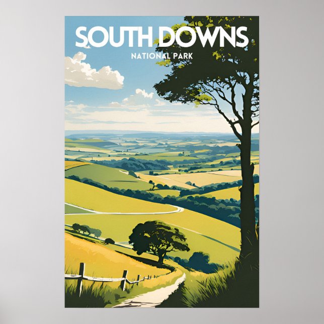 South Downs nationalpark Poster (Framsidan)