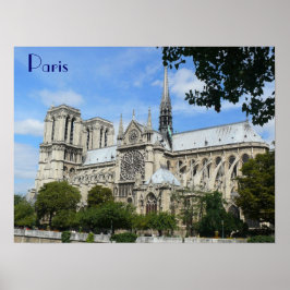 South Facade, Notre Dame Cathedral, Paris, Frankri Poster